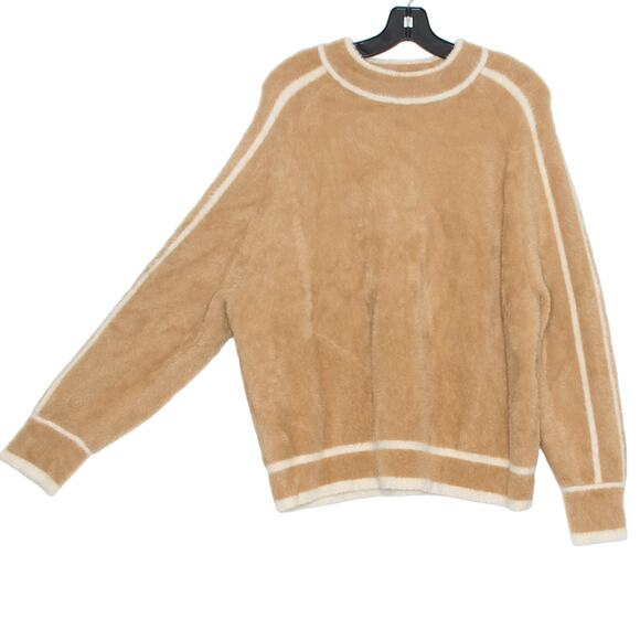 Cyrus Sweater Fuzzy Cottage Oversize Cozy Y2K Academia Comfort Stretch Brown XL - Picture 5 of 6